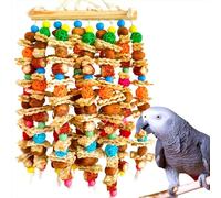 XLpeixin Large Bird Parrot Toys,Multicolored Natural Macaws Toy Bird Chewing Toy for Cokatoos African Grey and Large Medium Birds