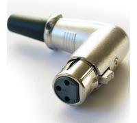 Xlr 3 Pin Female Socket Solder Connector Right Angle Angled 90 Degree Mic Cable