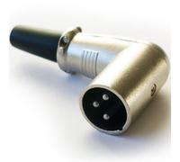 Xlr 3 Pin Male Plug Solder Connector Right Angle Angled 90 Degree Mic Cable