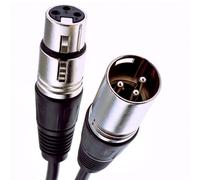 kenable XLR Microphone Male to Female Audio Cable Black 0.5m 50cm