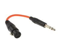 XLR 3 Pin socket to 6.35mm STEREO Jack Audio Adapter Cable 20cm