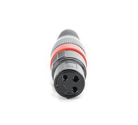 XLR 3pin female plug and metal housing for sound signal transmission in sound systems