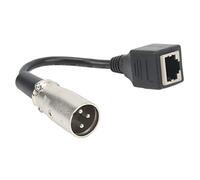 XLR 3pin to RJ45 Female Adapter Cable, XLR Male to RJ45 Network Connector Cable for Amplifier, Mixer, KTV Equipment and More Devices, 5.9in