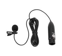 XLR 48V Power Lavalier Microphone, 3 Pin XLR Mono Omni-Directional Lapel Mic External Lav Mic for Filming, Podcast, Livestream, Interviews, or YouTube Recording