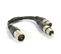 kenable XLR Adapter Plug to 2 x XLR Sockets Splitter Combiner Cable Lead 25cm
