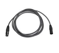 XLR Cable, 10ft Microphone Cable HiFi Stereo Audio Connection Microphone Cable With Metal Buckle Suitable for Electric Guitar, Bass (Black)