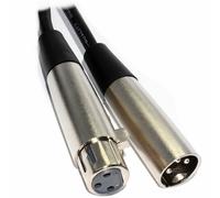 XLR cable Male to Female Connectors Nickel 20m Plug Socket Lead Mic PA