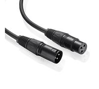 XLR Cable, XLR Male to Female Microphone Cable for Studio, Stage, Podcast, Live Streaming, 0.3 M