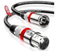 XLR Cables 3FT 6FT 10FT 15FT 25FT 50FT 100FT, Shielded Balanced Microphone Cable, All Copper Conductors Mic Cord for Studio Recording, Live Sound & Performance, Home Karaoke and Podcasting- 1.5ft