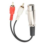 XLR Female to 2RCA Cable Converter for Speakers Microphones DVD MP3 MP4 - High Quality Sound Adapter Cord for Stable Transmission and Plug and Play Connection Rubber Sheath Cord