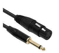 XLR Female to 6.35mm Jack Microphone Lead, XLR Cable for Clear Audio Transmission with Gold-plated Connectors, Balanced OFC Core, Durable PVC 2m Mic Cable for Mixers Amplifiers Sound Cards Studio Use