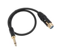 XLR Female to 6.35mm Mono Male Cable, Universal Gold Plated Connector Female XLR 1/4 Inch Mono Jack Microphone Cable Mic Cord, for Microphones Amplifiers Mixers