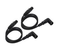XLR Macho to Female Microphone Cable, 2 -piece Noise Reduction XLR Microphone Right to Straight Angle Adapter for the Power Amplifier Equalizer (#1)