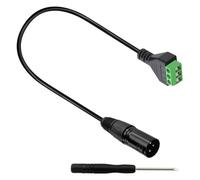 XLR Male to 3-Pin Screw Terminal Cable Replacement for Solderless 3-Core Adapter Sound Cable for Easy Installation Core Screw Adapter