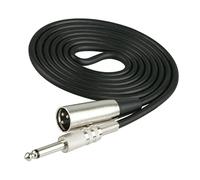 XLR Male to 6.35mm 1/4" Mono Male Microphone Audio Converter OFC Cable 0.3m, Black