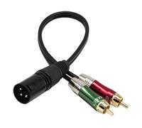 XLR Male to Dual RCA Male 2RCA to XLR double lotus transfer audio cable 0.3m