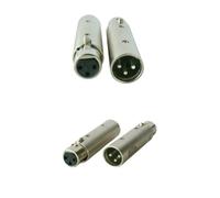 XLR Male to Female Phase Reverse/Reversal Adapter - DJ DMX Plug to Socket - Loops