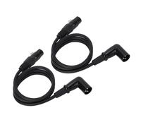 XLR Microphone Extension Cable, 2PCS 3 Pin XLR Male to Female Connector Mic Cable Adapter for Speaker Mixer Amplifier XK042L, with RF Interference Cancellation & Noise Reduction,