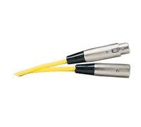 XLR Patch Lead - 1m - Male Plug to Female Socket Extension Cable - 1 Metre (Yellow)