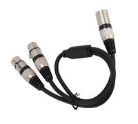 XLR Splitter Cable,3 Pin Patch Balanced Audio 1 Male to 2 Female XLR Splitter Microphone Extension Cable 19.7in