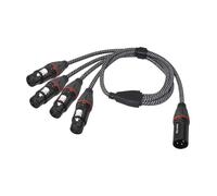 XLR Splitter Cable,3Pin XLR 1 Male to 4 Female,4 in to 1 Out Aduio Cable | 2Feet,4WAY XLR 4-Input and 1-Output Parallel Connection Adapter for Microphone,Audio Player,Power Amplifier, Mixing DMX
