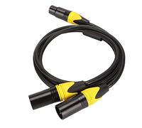 XLR Splitter Cable Dual Male 3 Pin Noiseless Low Loss XLR Y Cord for Mic Mixer Speaker 3.3ft