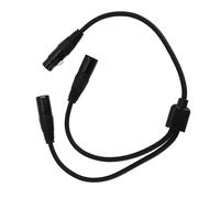 XLR Splitter Cable, XLR Female to Dual XLR Male Cable, 3 Pin XLR Female to Double XLR Male Y-Shaped Wire, Balanced Microphone Splitter Adapter 0.5m.