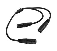 XLR Splitter Cable, XLR Female to Dual XLR Male Y Splitter Cable 3Pin XLR Combiner Y Cord Balanced Microphone Adaptor Patch Cable, 0.5m Length, Compatible for Microphones