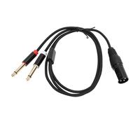 XLR Splitter Cable, Y Splitter Microphone Cable Clear Sound Dual 6.35mm TS Male to XLR 3 Pin Male Cable Dual 1/4 Inch to XLR Microphone Cable for Microphone Mixer