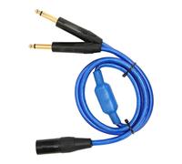 XLR to Dual 6.35mm Cable, 3m Double Male to Mono Splitter