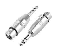 XLR to Jack TRS Adapter,2pcs 1/4 Inch TRS Male to XLR Female Stereo Connector,Balanced Quarter 6.35mm Audio Metal Adapters,3 Pin TRS Plug Gender Changer for Mixers,Speakers,Studio Monitors,Amplifiers