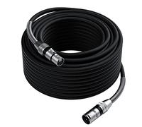 XLR to XLR Cable 200 Feet, Premium XLR Microphone Cable, Long Heavy Duty 22AWG OFC XLR Male to Female Cord, 3-Pin Shielded Mic Speaker Cable, Zinc Alloy Connectors, Metal Spring SR, Black