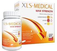 XLS Medical Max Strength Tablets, Reduce Calorie Intake from Carbohydrates, Sugars and Fats, Weight Loss Aid, 30 Days Treatment, 120 Count (Pack of 1)
