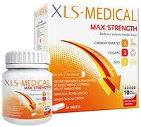 XLS Medical Max Strength Tablets - Reduce Calorie Intake from Carbohydrates, Sugars and Fats - Weight Loss Aid - 40 Tablets, 10 Days Treatment