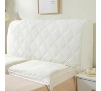 XLSBZ Bed Headboard Cover,Elastic Stretch Headboard Slipcover Dustproof Protective Cover for Single/Double Bed Headboard (Beige, 180cm)