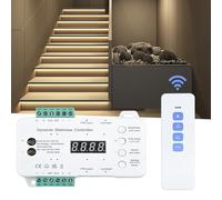 XLSBZ LED Stair Lighting Complete Set with Intelligent Motion Sensor & Daylight Sensor,16 Stairs LED Step Lights for Indoor LED Stair Lights LED Strip Light (Only Controller)