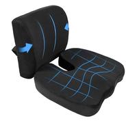 XLSBZ Seat Cushion and Lumbar Support Pillow for Office Chair, Ergonomic Memory Foam Chair Cushion & Back Support for Coccyx Sciatica