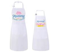 XLSXEXCL 2 Pcs Adults Kids Matching Apron Set, Funny Mommy and Me Aprons