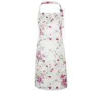 XLSXEXCL Floral Aprons for Women, Adjustable Kitchen Aprons with 2 Pockets, Vintage Elegant Floral Apron Bakers Chef Apron Gift for Cooking Baking Gardening for Mom Wife Sister Grandma