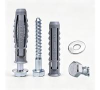 XLTBOMS 15 Pcs Heavy Duty Masonry Brick Wall Fixings M8X50mm Wall Plugs | Rawl Plugs for Brick Wall TV Bracket, half-thread with Expansion Plugs and Washers, for Water Heaters, Shelves/Cabinet Mount
