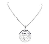 XLTEAM Casual Necklace Pendant Demon STOLAS Sigil Satan Pendant Necklace Seal Women Silver Color Hollow Baphomet Necklaces Jewelry Gift N7091S Party JewelleryBirthday Gift