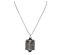 XLTEAM Casual Necklace Pendant Jewish Torah Scroll Ten Commandments Necklaces Men Judaism Hebrew Prayer Shema Israel Necklace Jewelry N7528 Party JewelleryBirthday Gift