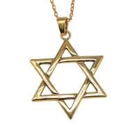 XLTEAM Casual Necklace Pendant Large Star of David pendant necklace for men and women long hip hop Punk chain jewelry accessories Party JewelleryBirthday Gift