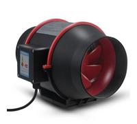 XLTEAM Dust Extractor Ventilation Fan, Ducting Ventilator, 6 Inch Intake Fume Extractor Blower with Remote Control, Double ball Turbine, Rotation speed 2600rpm, for Bathroom, Kitchen, Grow Tent