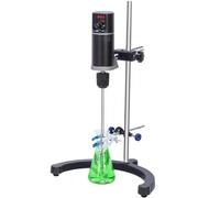 XLTEAM Lab Regulating Speed Stirrer, LCD Digital Display Constant Speed Electric Mixer, Overhead Precision Vertical Mixer, Rotating Speed 100-2000rpm, for Solid-Liquid Mixing Experiments