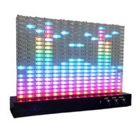 XLTEAM Music Spectrum Analyzer, LED Music Spectrum Indicator, 14-Segment Level Indicator Music Spectrum Light, VU Acrylic Lamp Post, for Music/Electronic Lover
