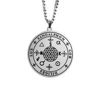 XLTEAM Necklace Pendant Archangel Sandalphon Seal Pendant Necklace Angelic Ambassador of Prayers Amulet Jewelry Birthday Jewellery Gifts
