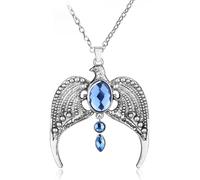 XLTEAM Neutral Necklace Pendant Ravenclaw Lost Tiara Crown Blue Crystal Crown Pendant Magic School Chain Movie Adjustable Jewellery Gift Birthday Gifts