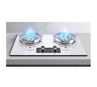 XLTFUC Gas Stove 2 Burners 4.5KW-9 Cavities Large Firepower Bilateral Timing Function Energy Saving Flameout Protection Home Kitchen Camping (Size : LPG)