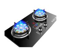 XLTFUC Gas Stove 2 Burners 5.2KW, 99 Minutes Bilateral Independent Timer, Accidental Flameout Protection Device, For Home Kitchen Camping Garden Catering(NG)